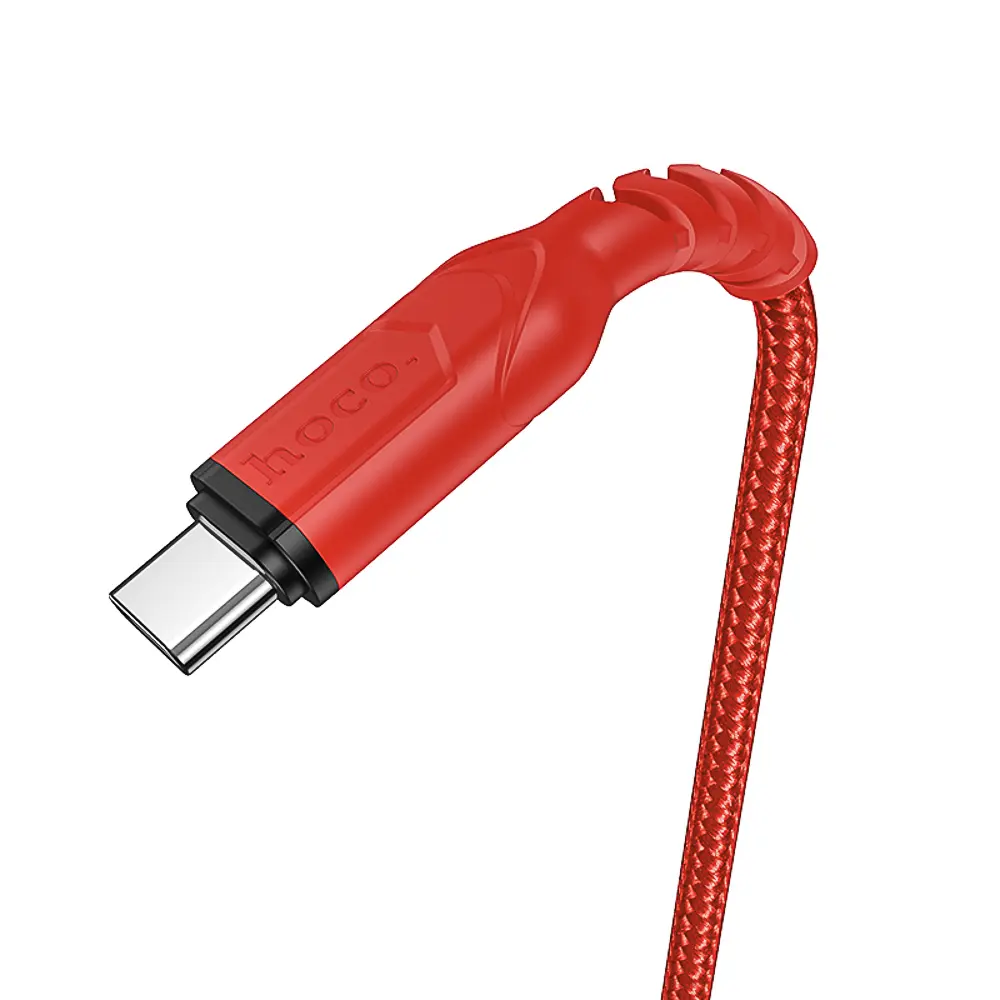 Кабель для зарядки USB(A)-Type C hoco. модель X59 Victory, 1 м, красный - #3