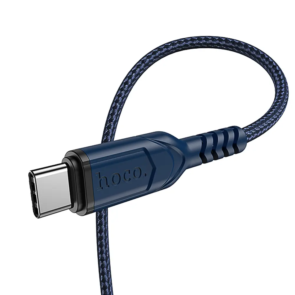 Кабель для зарядки USB(A)-Type C hoco. модель X59 Victory, 1 м, синий - #3