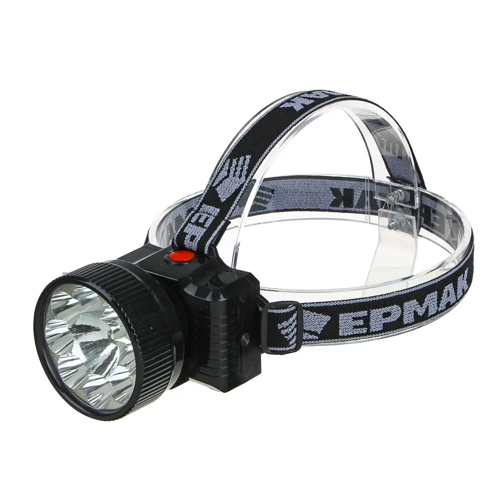 Фонарь налобный тм ЕРМАК, аккумуляторный, 8 ярк.+ 0,5 Вт LED, вилка 220В, 8,8x7,4х8,5см - #3