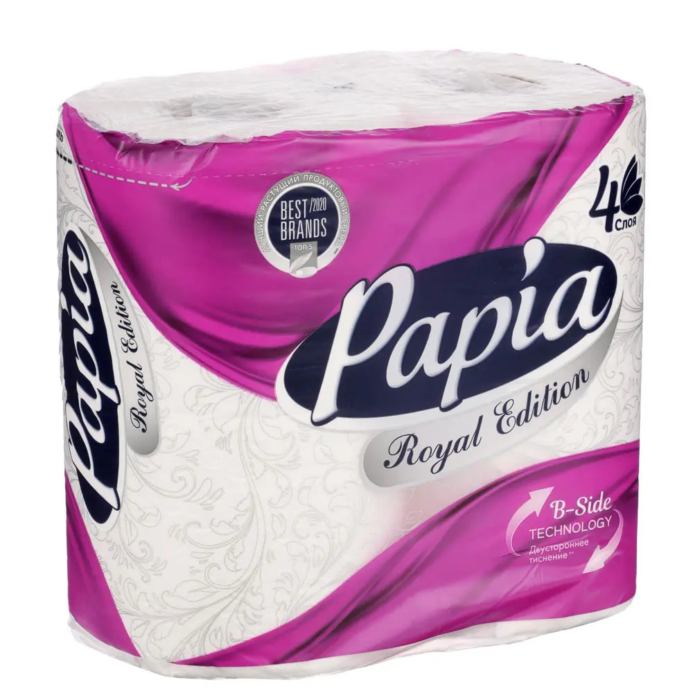 Туалетная бумага PAPIA ROYAL EDITION 4 слоя, 4шт - #2