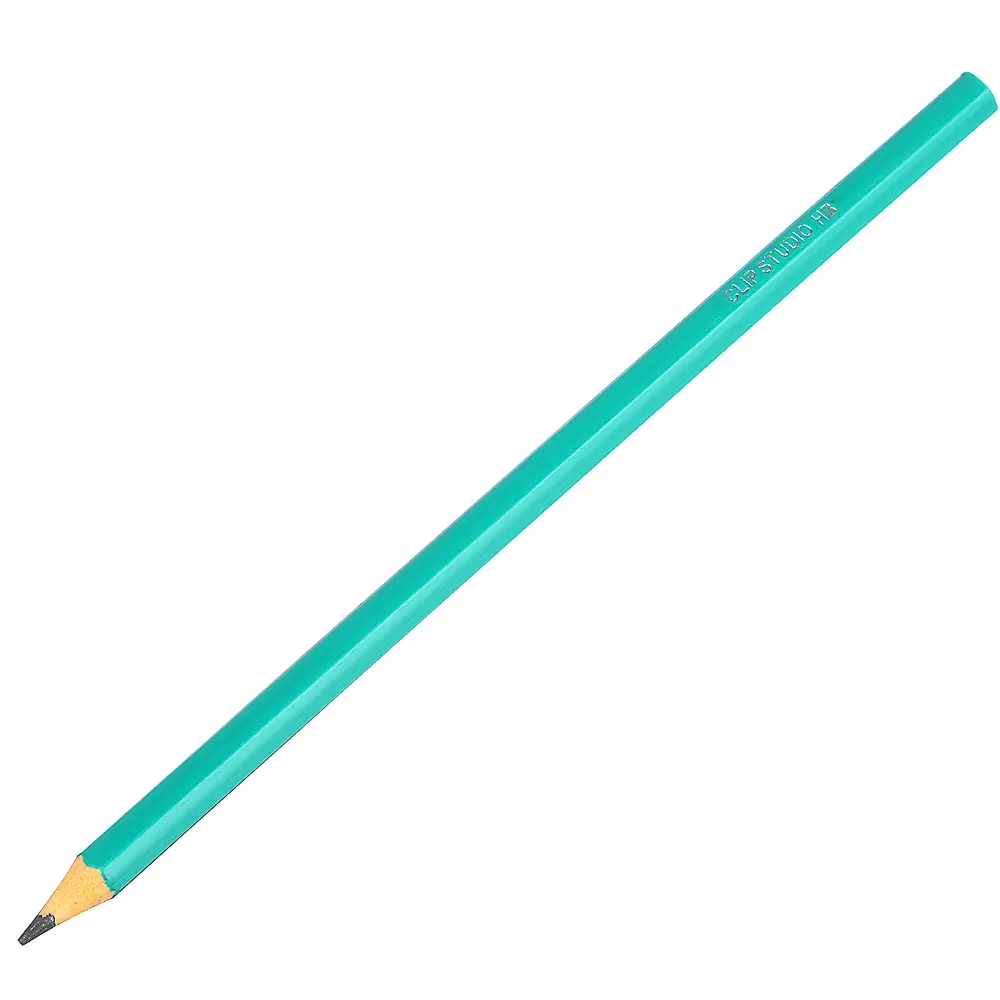 Карандаши чернографитные ClipStudio 3 шт, без ластика, HB, пластик, шестигранный зеленый корпус - #2