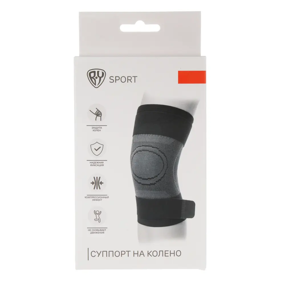 Суппорт на колено, тм BY SPORT, 28х16см, полиэфирное волокно 50%, полиэстер 35%, латекс 15% - #8