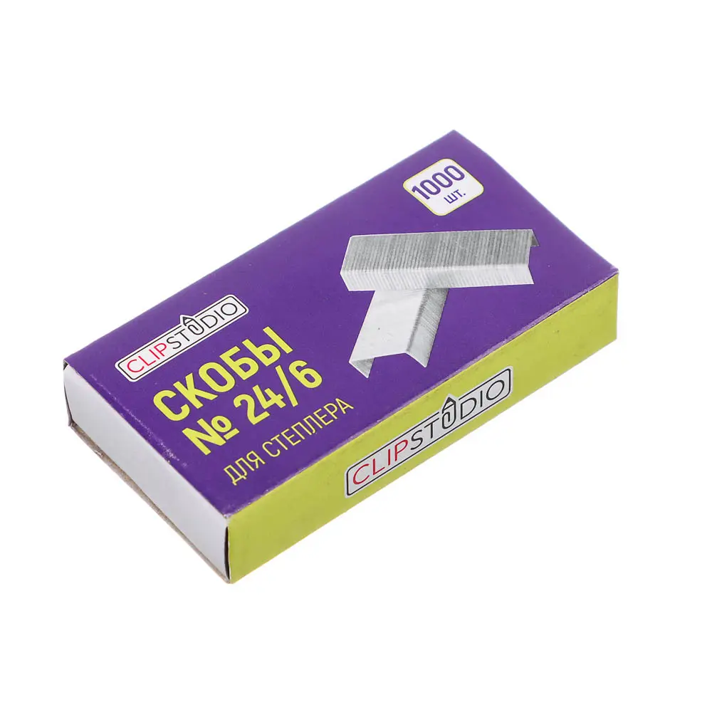 Скобы ClipStudio для степлера №24/6, 1000 штук в картонной коробке - #4