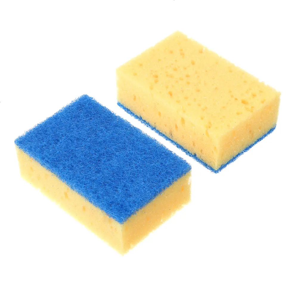 Губки для мытья посуды тм VETTA, 5 шт, 10,7x6,5x3,5 см, коралл, цвет желтый - #2