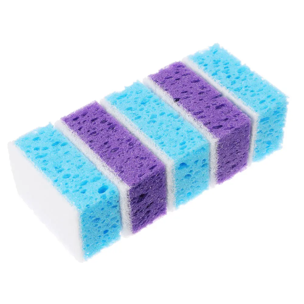 Губки для мытья посуды тм VETTA Пузыри, 5 шт, 9,5x6,5x4 см - #1
