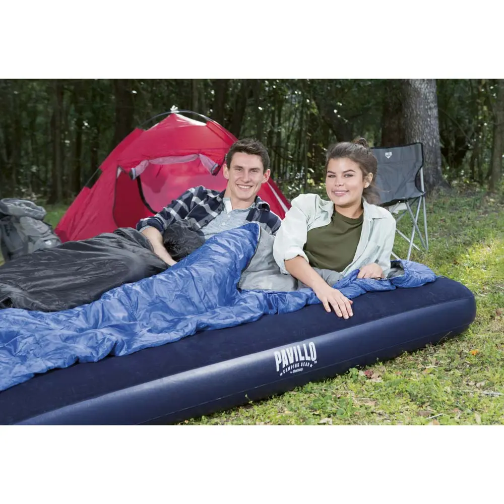 BESTWAY Матрас надувной FLOCKED AIR, 191х137х22см, до 300кг, 67002 - #1