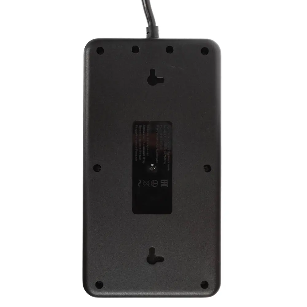 Удлинитель, сетевой фильтр 6 гнезд 3м BY Black, 3*USB, 1*type-C,выкл., 2500Вт,чёрный - #5