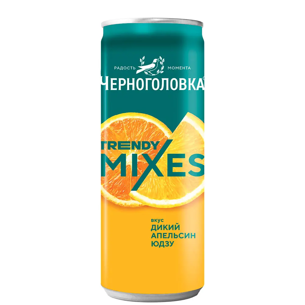 Напиток безалкогольный Черноголовка Mixes со вкусом дикого апельсина и юдзу 0,33 л ж/б - #1