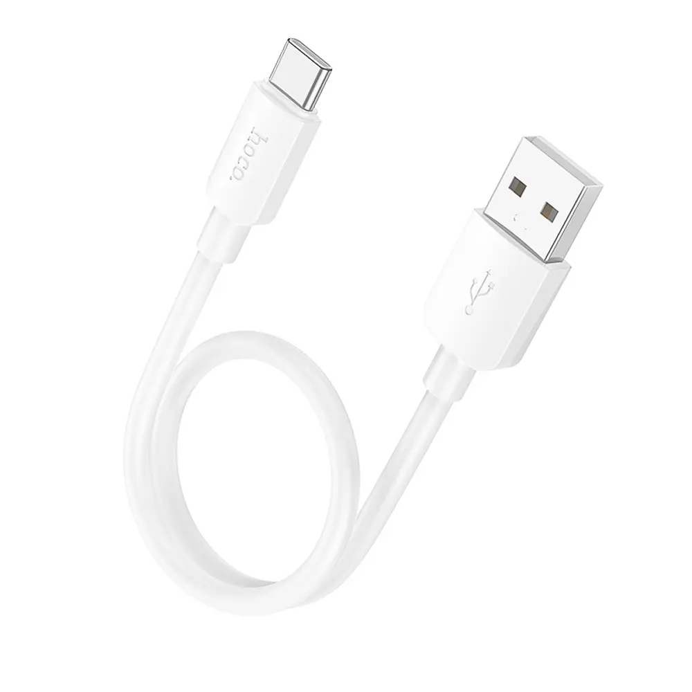 Кабель для зарядки USB(A)-Type C hoco. модель X96 Hyper, 27Вт, 0,25 м, белый - #1