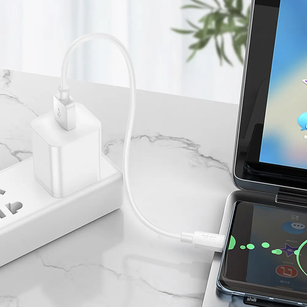 Кабель для зарядки USB(A)-Type C hoco. модель X96 Hyper, 27Вт, 0,25 м, белый - #5
