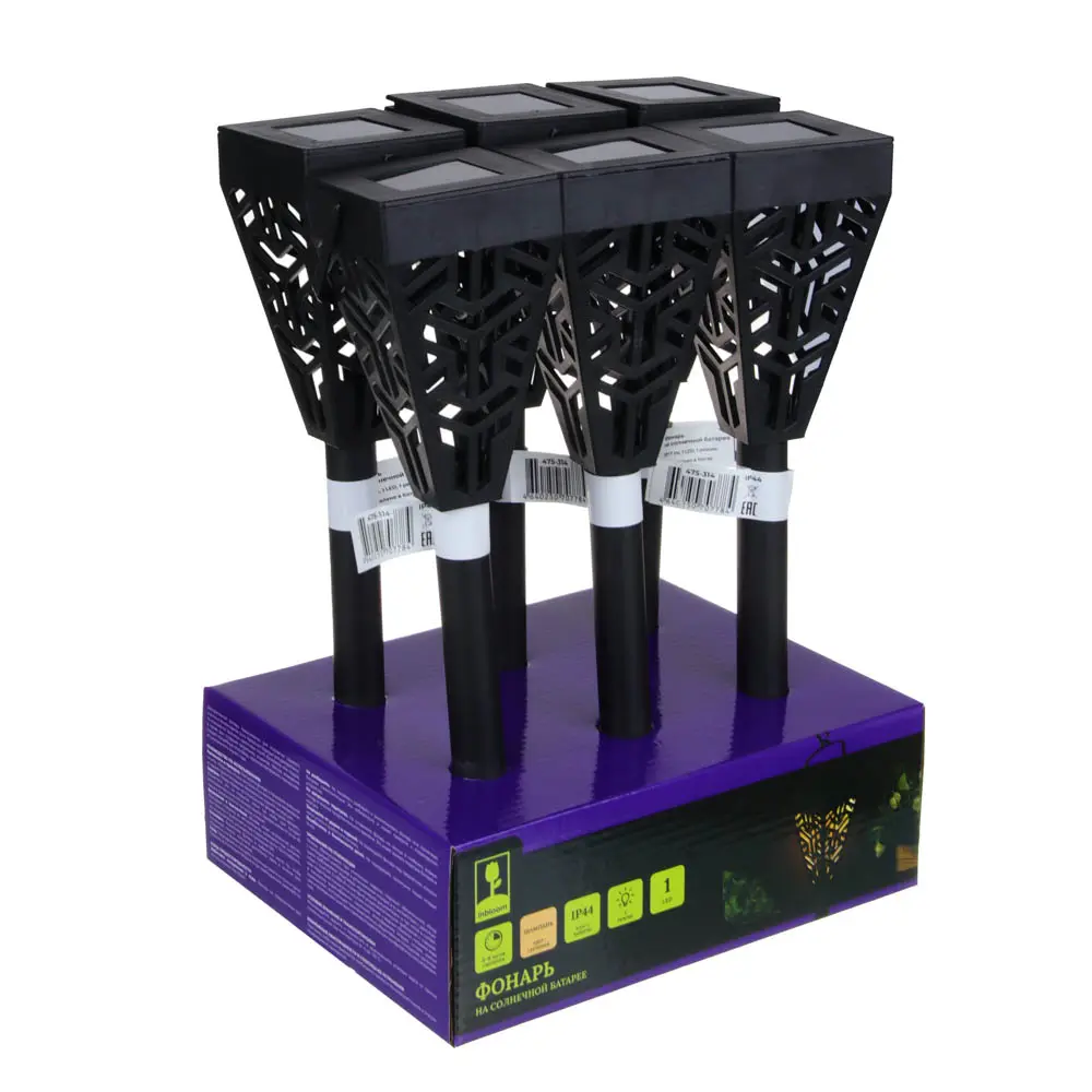 INBLOOM Фонарь на солн.батарее 39х7см, 1LED, шампань, 1x1.2V 2/3AAA 100mAh, пластик, IP44 - #5