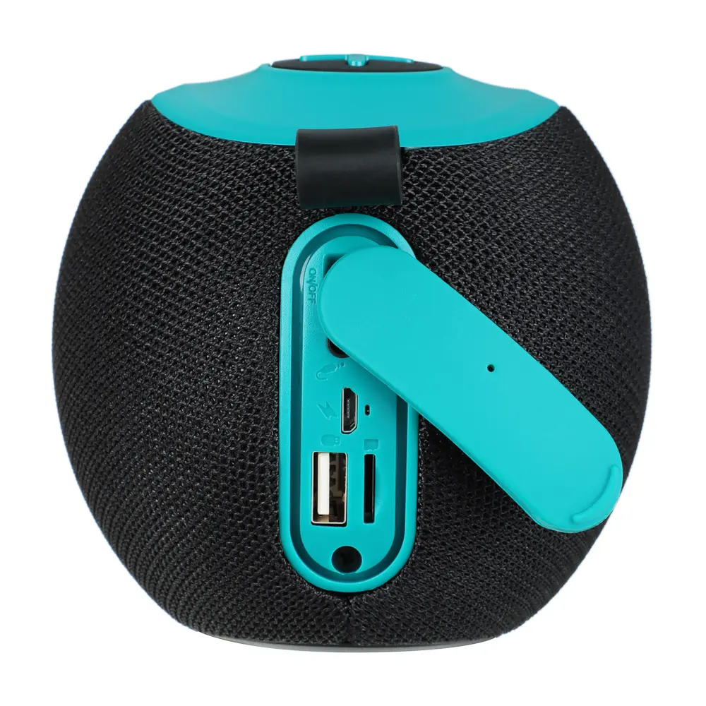Колонка беспроводная BY Sphere, 5 Вт, 1200мАч, БТ5.0, USB, Micro-SD, AUX, синий - #4