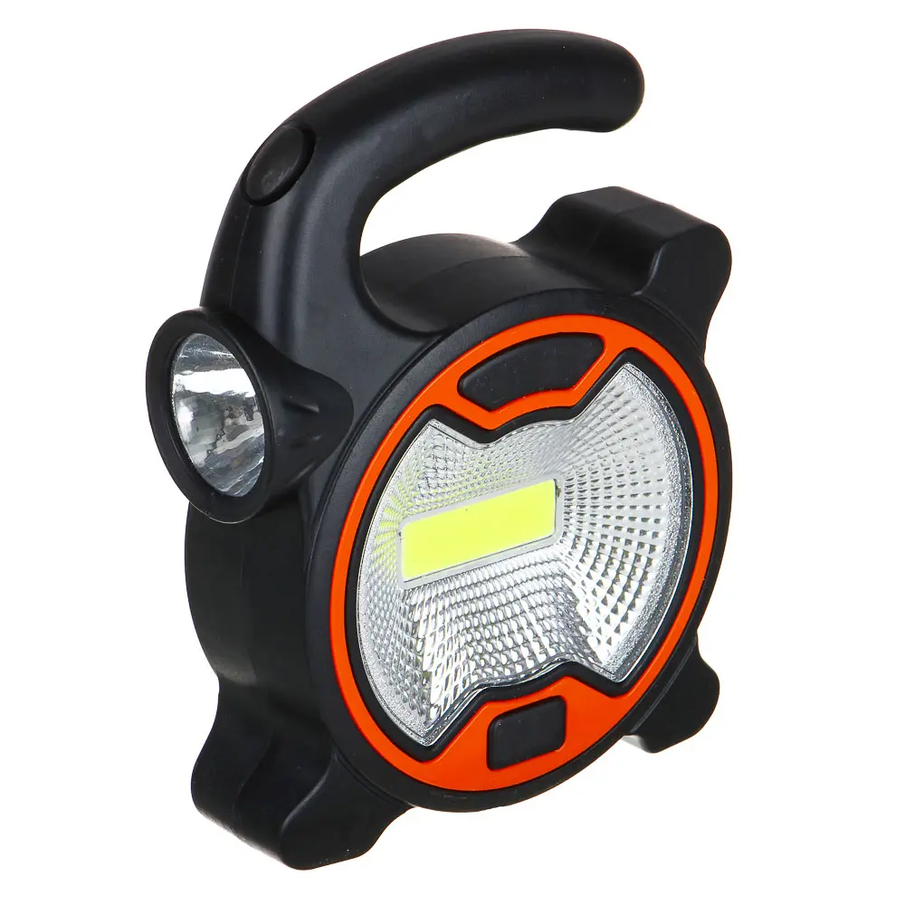 ЕРМАК Фонарь рабочий, 2 режима: 1 Led, 1 COB, 5Вт, 3xAA - #1