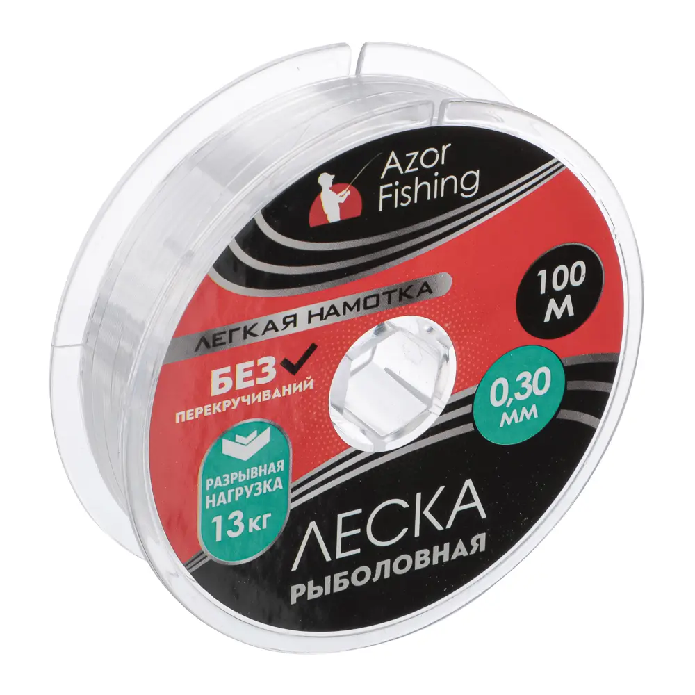 AZOR FISHING Леска "Легкая намотка", нейлон, 100м, 0,30мм, 13,0кг - #1