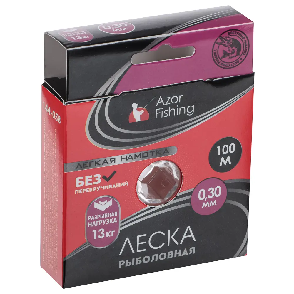 AZOR FISHING Леска "Легкая намотка", нейлон, 100м, 0,30мм, 13,0кг - #3