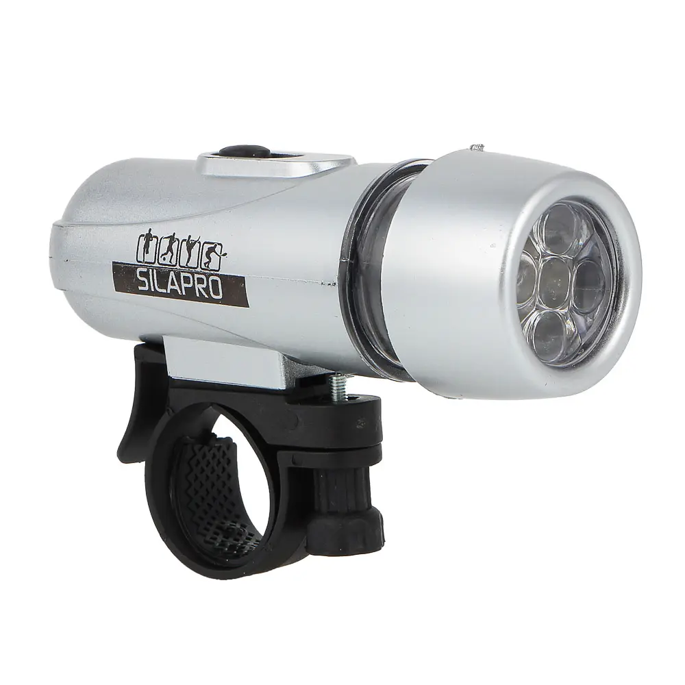 SILAPRO Набор фонарей 2шт: зад (7.5х4х3.5см, 3LED, 2хААА)+перед (10х3.5х3.5см, 5LED, 4хААА) пластик - #3