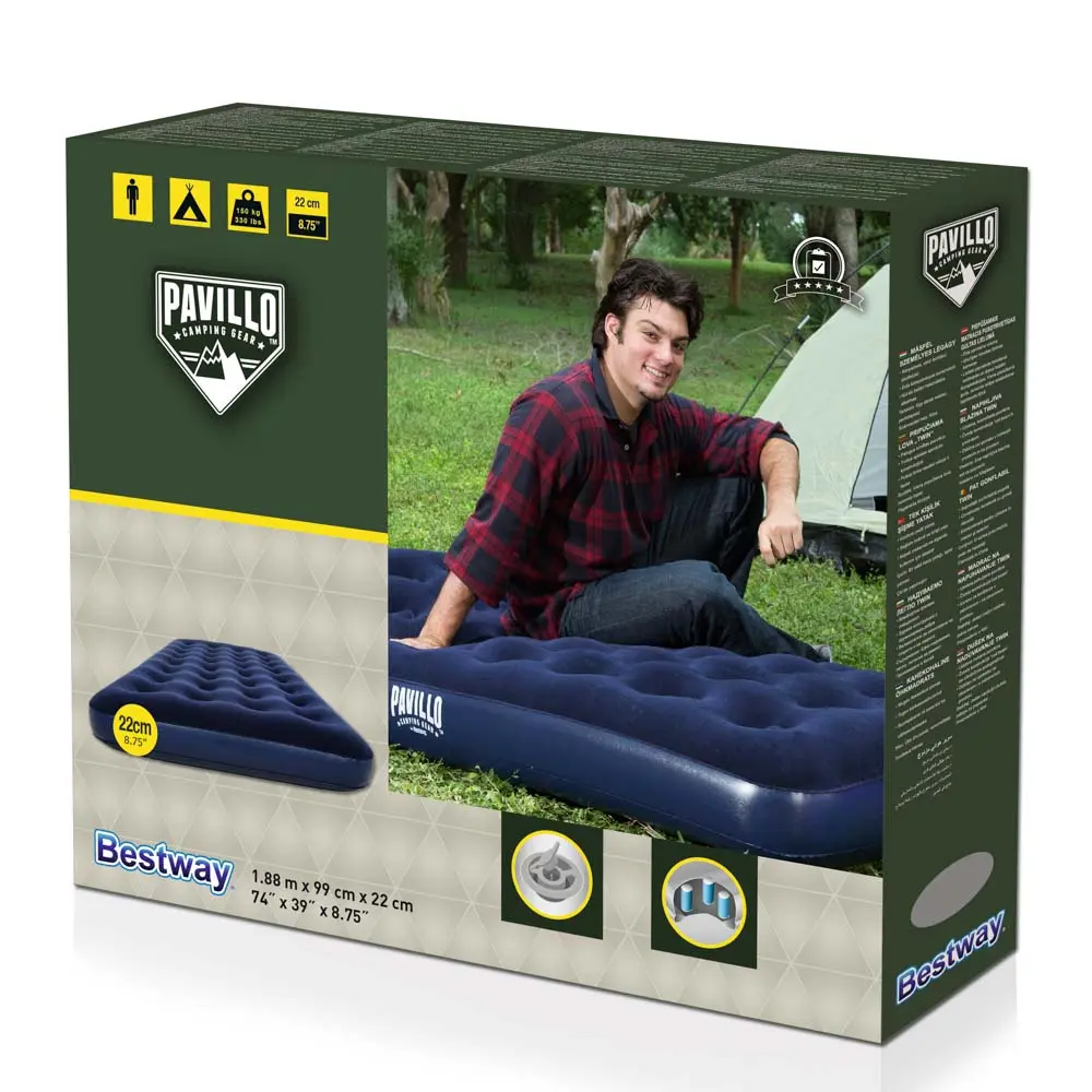 BESTWAY Матрас надувной FLOCKED AIR, 188х99х22см, до 150кг, 67001 - #8