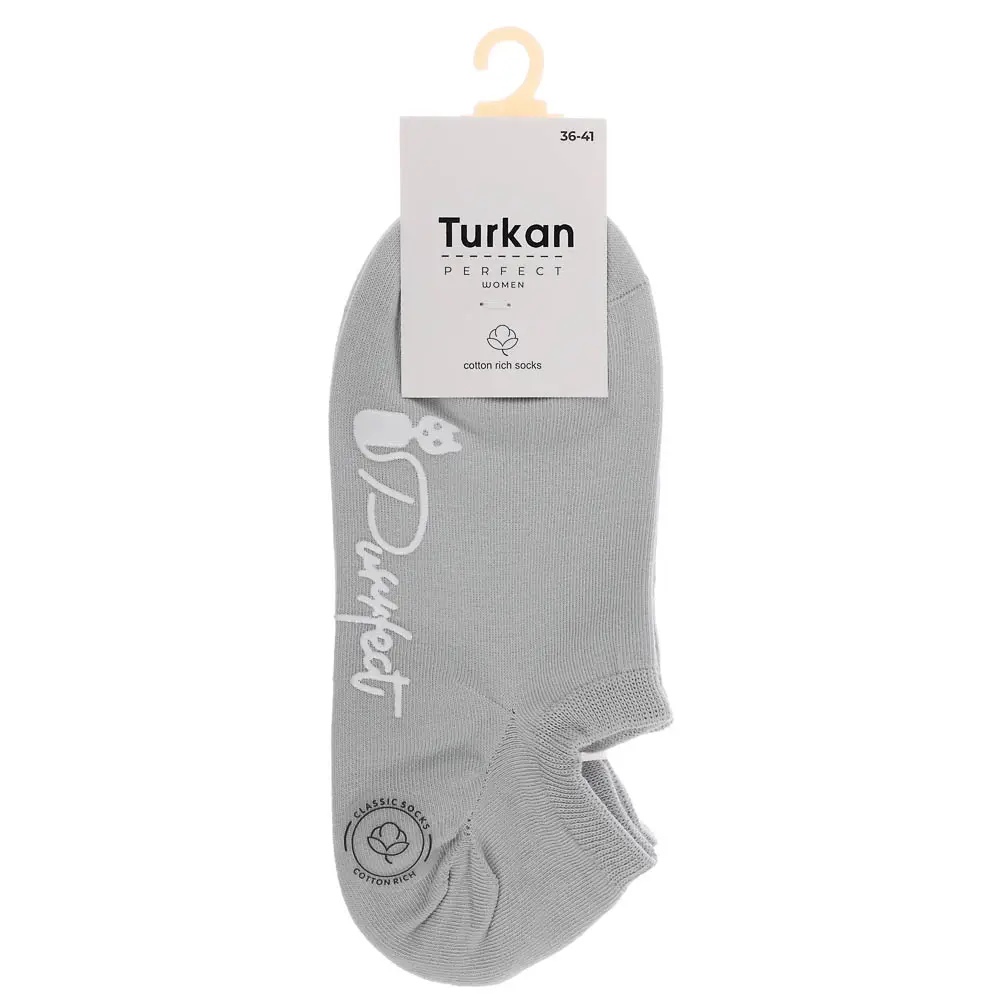 Носки женские укороченные, тм Turkan, р. 36-41, 90%хлопок, 8% п/а, 2%лайкра, цвета в ас-те, 7031 - #5