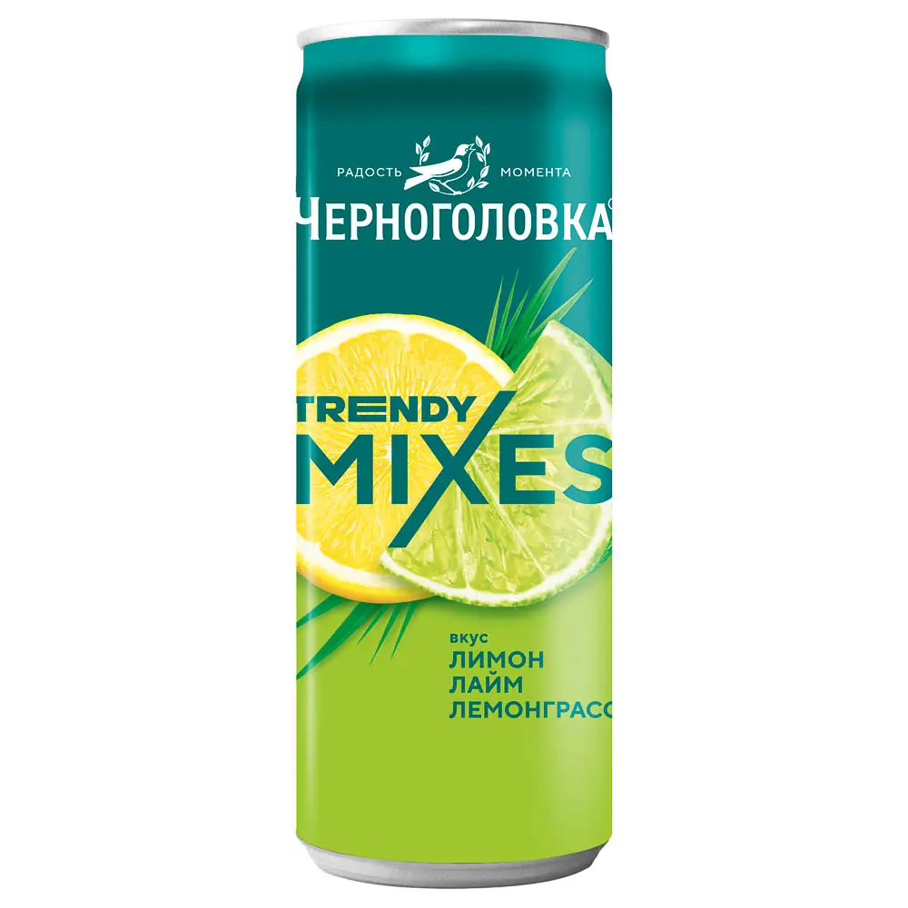 Напиток безалкогольный Черноголовка Mixes со вкусом лимона, лайма и лемонграсса 0,33л ж/б - #1
