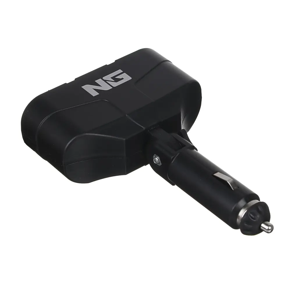 NG Разветвитель прикуривателя, 2 выхода +2 USB, 60 W, 2.1А, 12/24В,  пластик - #4