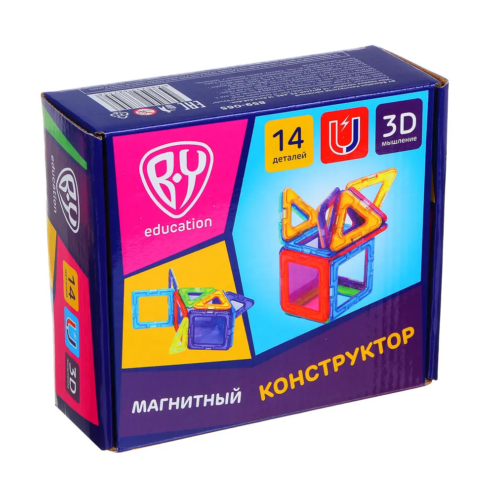 BY Education Конструктор магнитный "Мои первые магниты", 14 деталей, PS ,ABS, 16,5х14,5х6,5см - #2