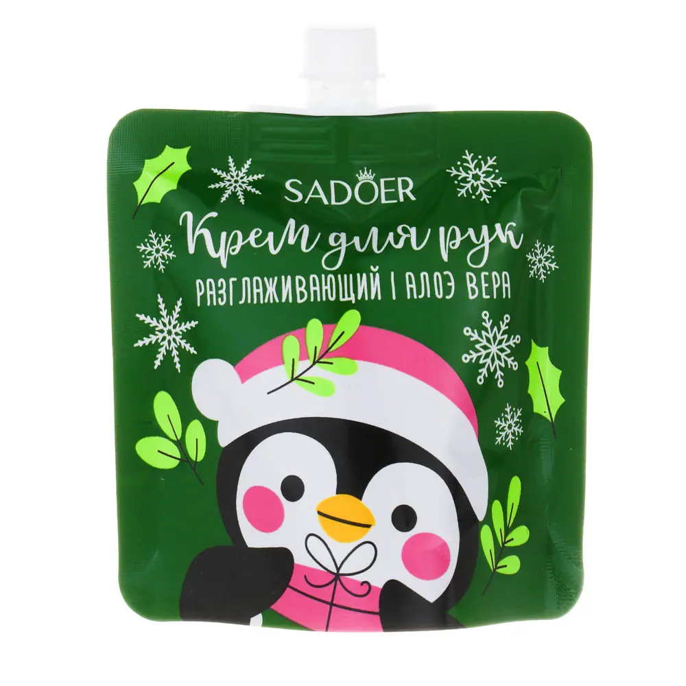 Крем для рук Sadoer, алоэ, дой-пак 30г - #1