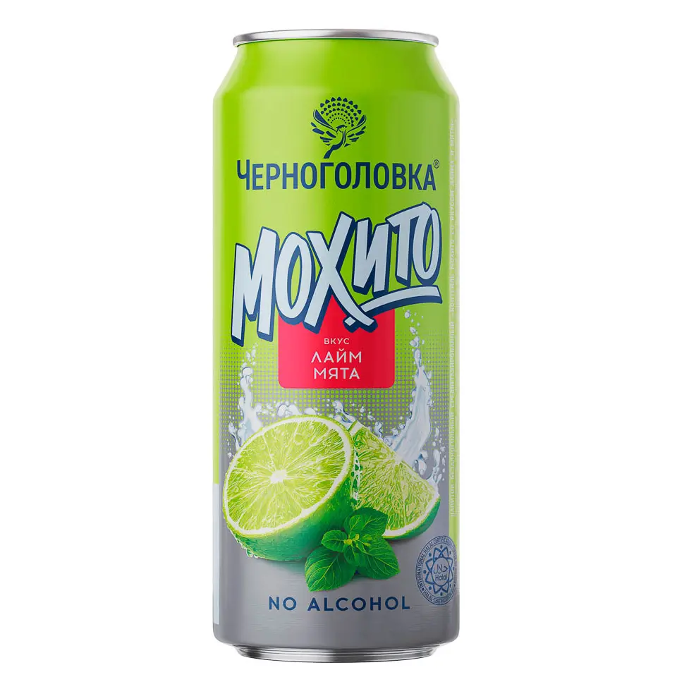 Напиток безалкогольный Черноголовка Mixes "Коктейль Мохито со вкусом лайма и мяты", 0,45 л ж/б - #1