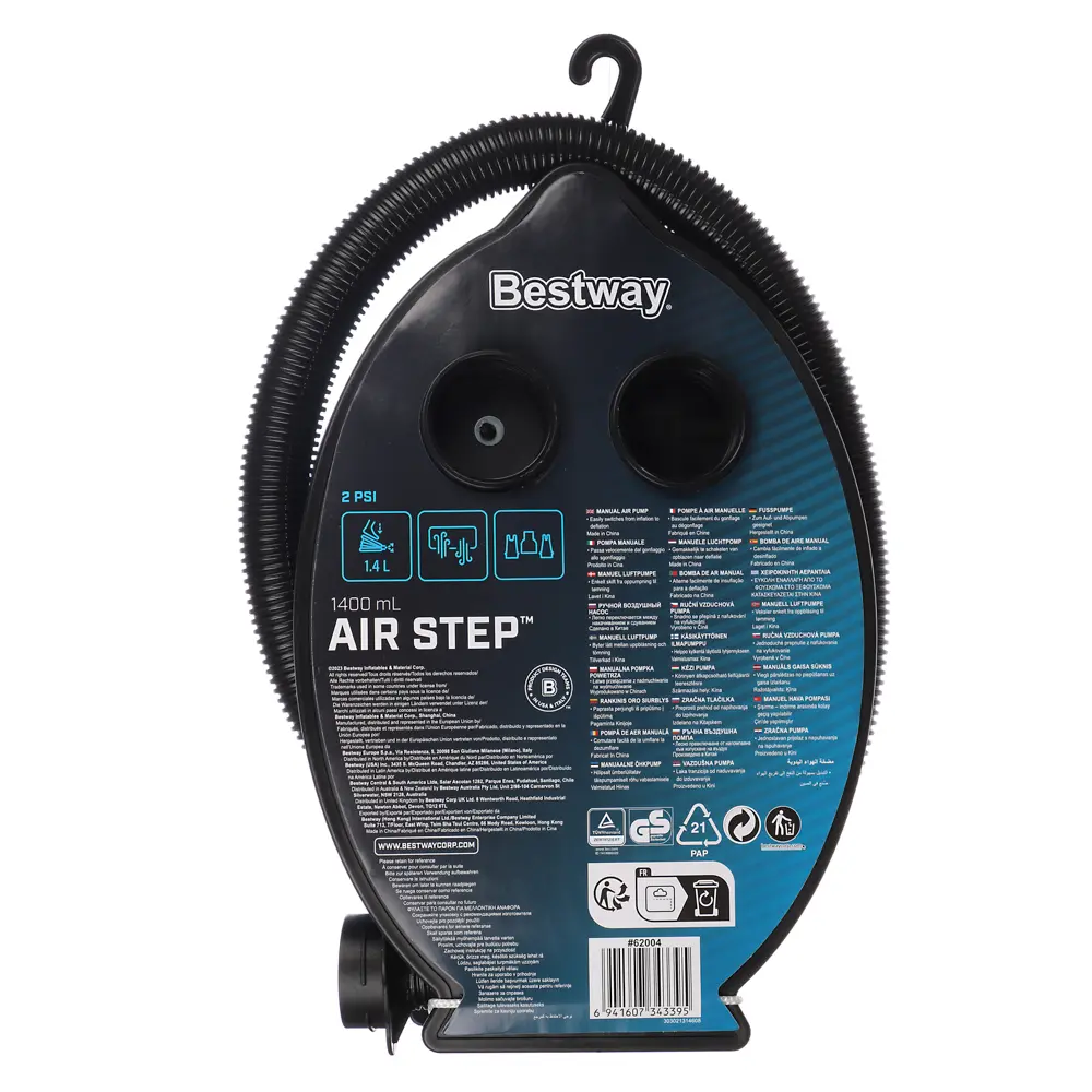 BESTWAY Насос ножной AIR STEP, объём 3л, 28см, 3 насадки в комплекте, 62004 - #10