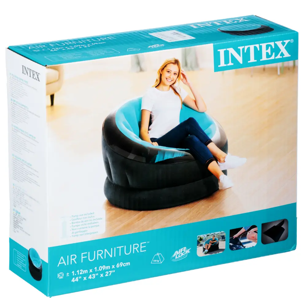 INTEX Кресло надувное EMPIRE, 112x109x69см, 3 цвета, 68582NP - #4