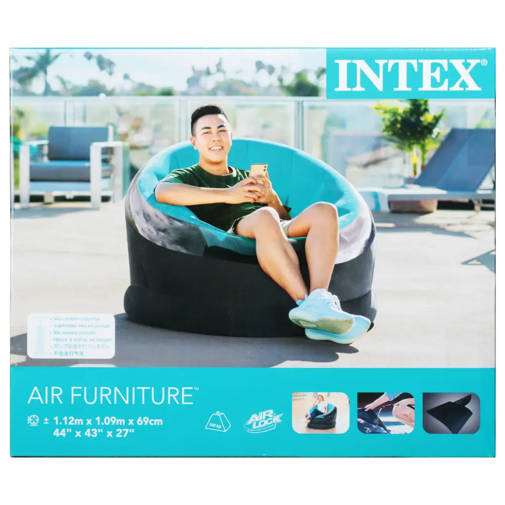 INTEX Кресло надувное EMPIRE, 112x109x69см, 3 цвета, 68582NP - #5
