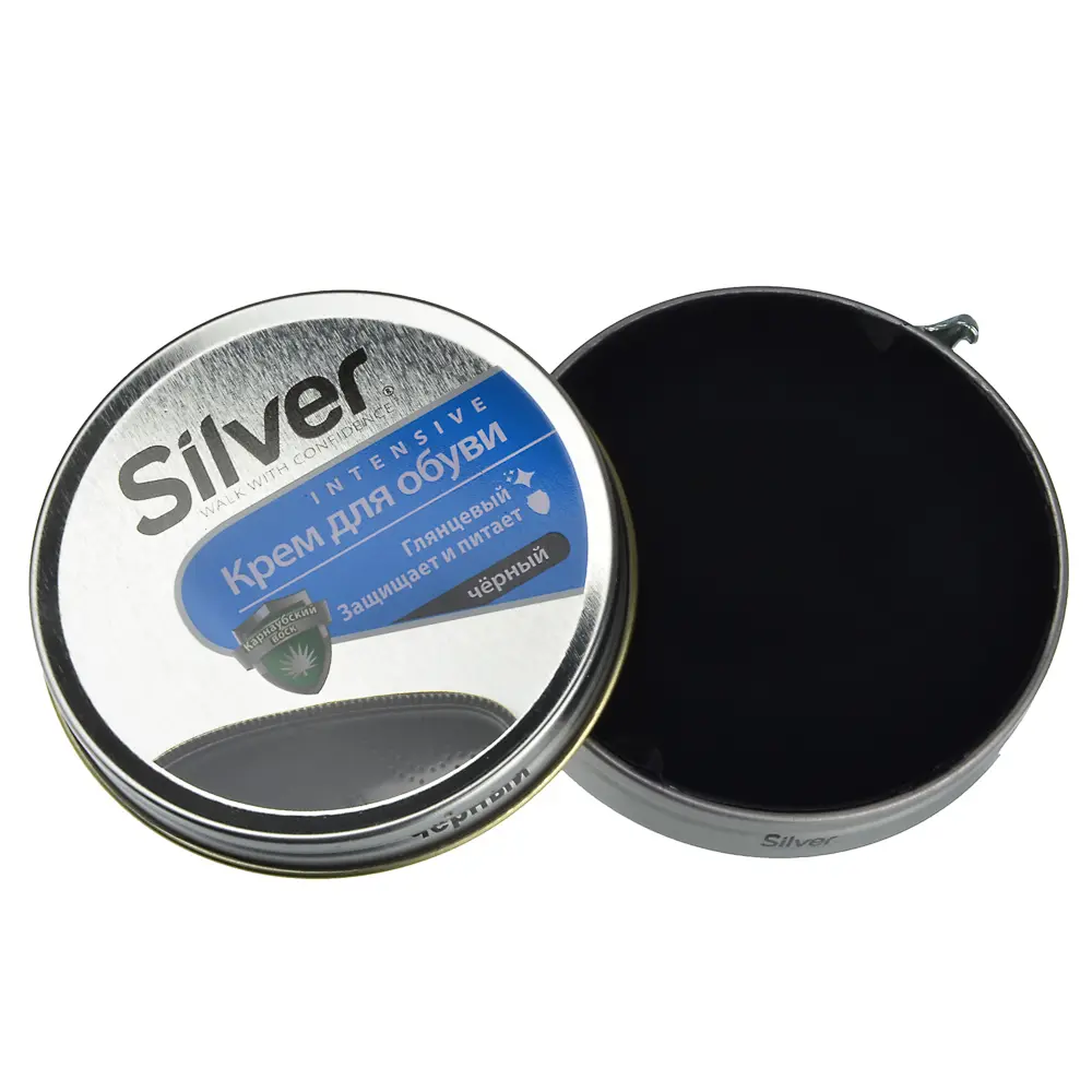 SILVER Крем для обуви черный в железной банке, 50 мл - #2