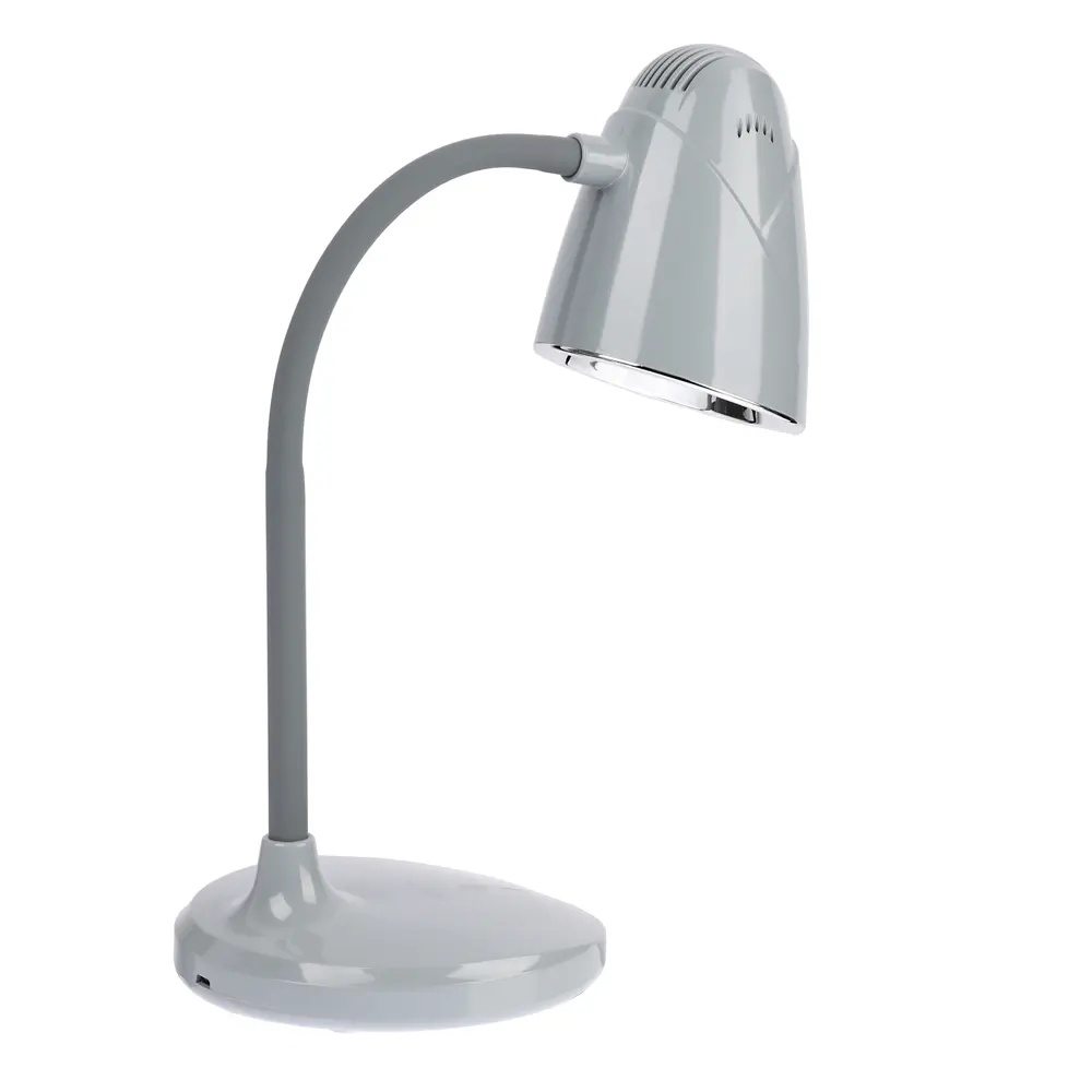 Лампа настольная складная FORZA 30LED, питание USB, 7Вт, 500Лм, кабель 1м, диммер, пластик, серая - #3