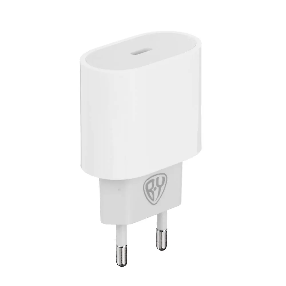 Сетевое зарядное устройство BY Pure 20Вт, USB-C PD, 110-220В, 50/60 Гц, пластик, белый - #3