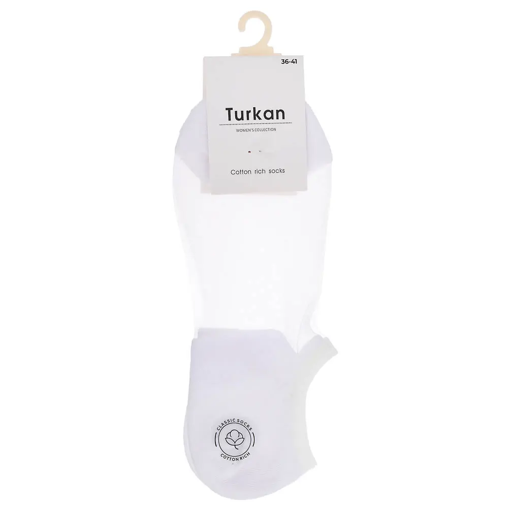 Носки-подследники, бесшовные,тм Turkan,р.36-41,63% хл,24% п/э,11% п/э вол,2% лайк,цвета в ас-те,1079 - #5