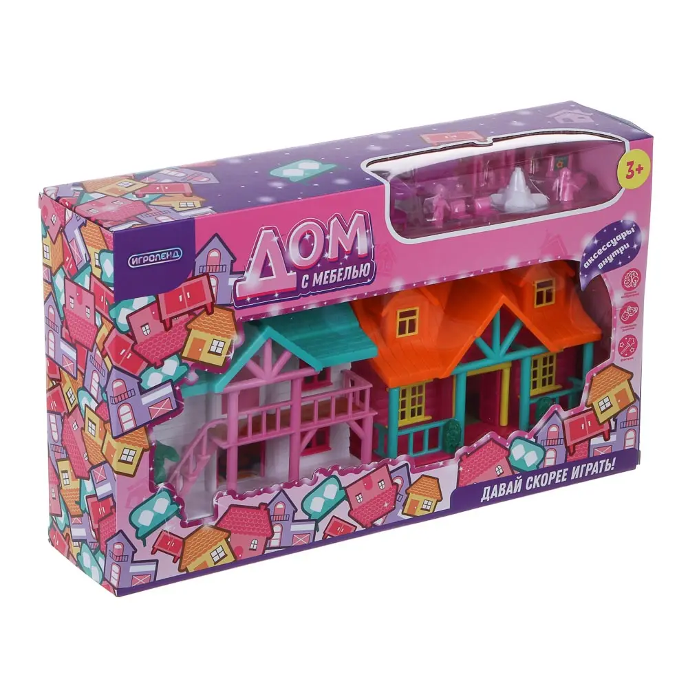 ИГРОЛЕНД Дом с мебелью и акс., ABS, 34,8х8,5х21 см - #8