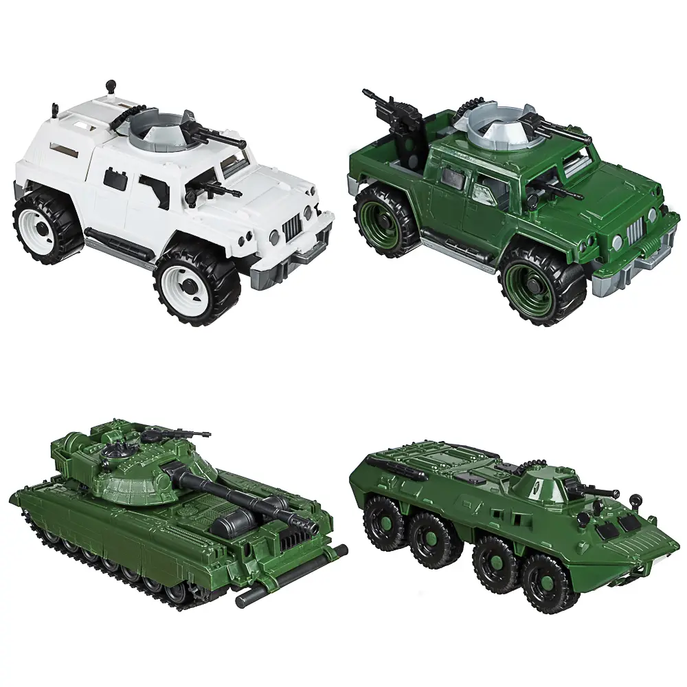 ИГРОЛЕНД Машина игрушечная "Военная техника", пластик, 17x31x14,5 см,  4 диз., для детей 3+ - #1