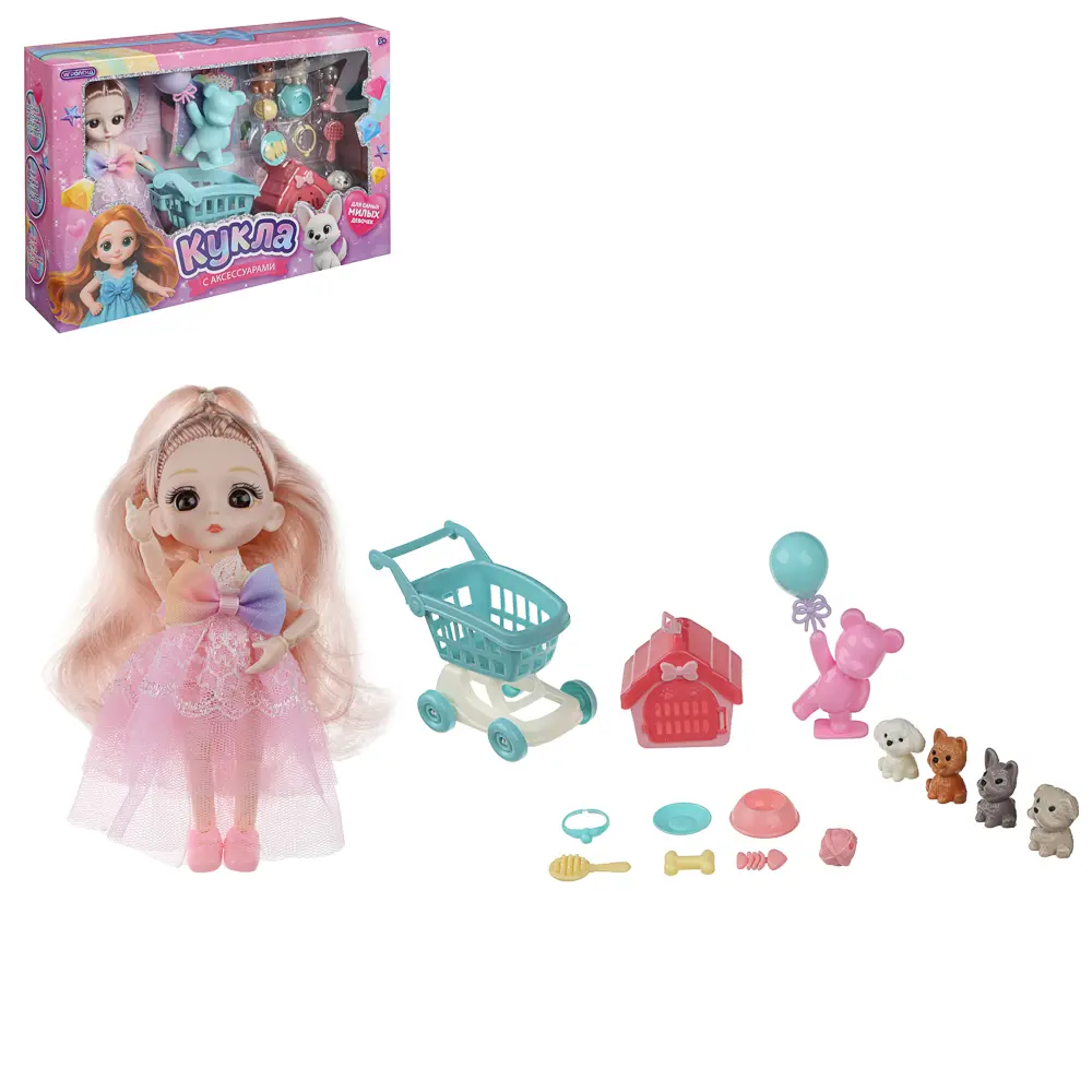 Кукла 14 см шарнирная с аксессуарами, PP, ABS, ИГРОЛЕНД, 3+, 1811-52 - #1