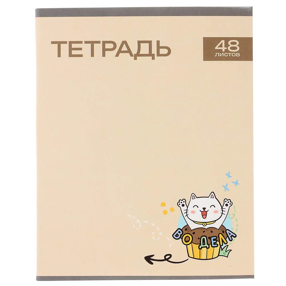 Тетрадь общая 48л. в клетку, БЕЛЫЕ ЛИСТЫ, обложка картон, скрепка, УФ лак, "Ми Стайл", 4 диз - #13