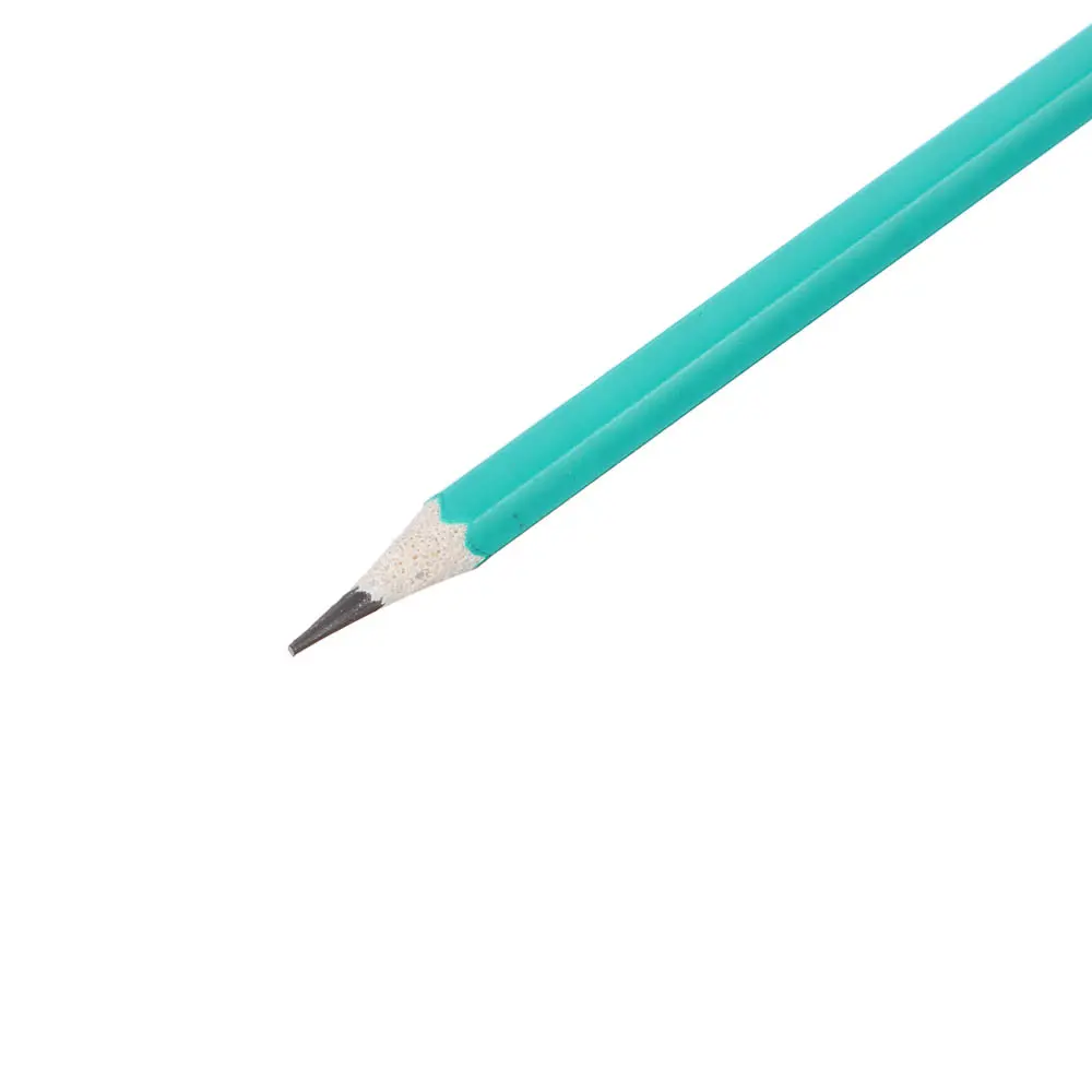 Карандаши чернографитные ClipStudio 6 шт, без ластика, HB, пластик, шестигранный зеленый корпус - #4