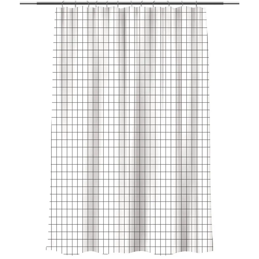 Шторка для ванной тм VETTA Квадро, ПЕВА 60г/м2, 180x200см, белый цвет - #1