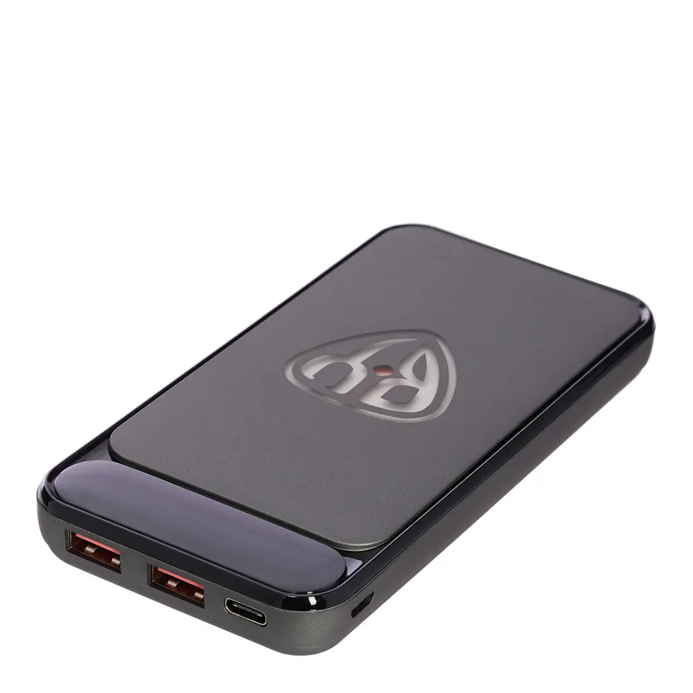 BY Аккумулятор мобильный с подсветкой, 10000мАч, 2 USB, 2A, прорезиненный корпус, пластик - #4