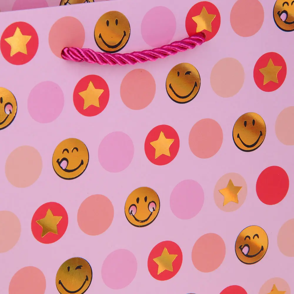 Пакет тм Fntastic подарочный, бумажный, M 18x23x8см, смайлы, 4 дизайна - #3
