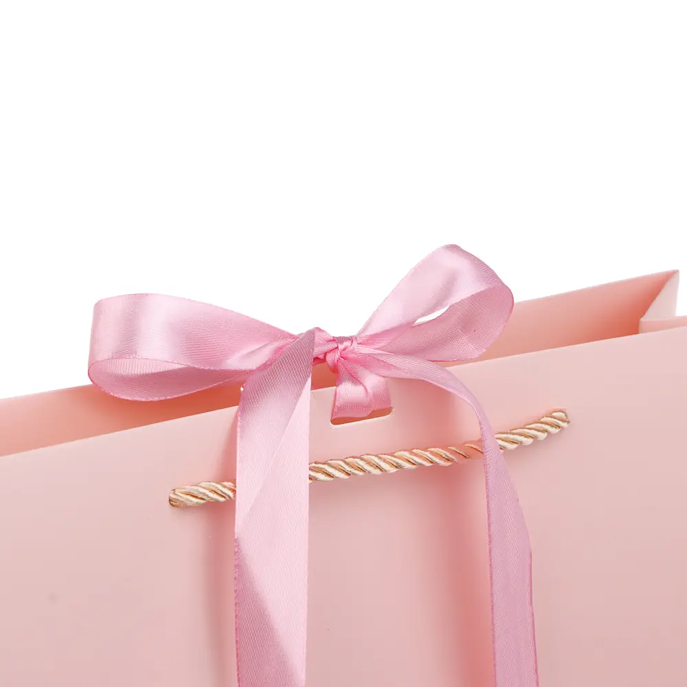 Пакет подарочный вскч бум., 210 гр, с лентой, L 32x26x11 см, 4 цвета - #3
