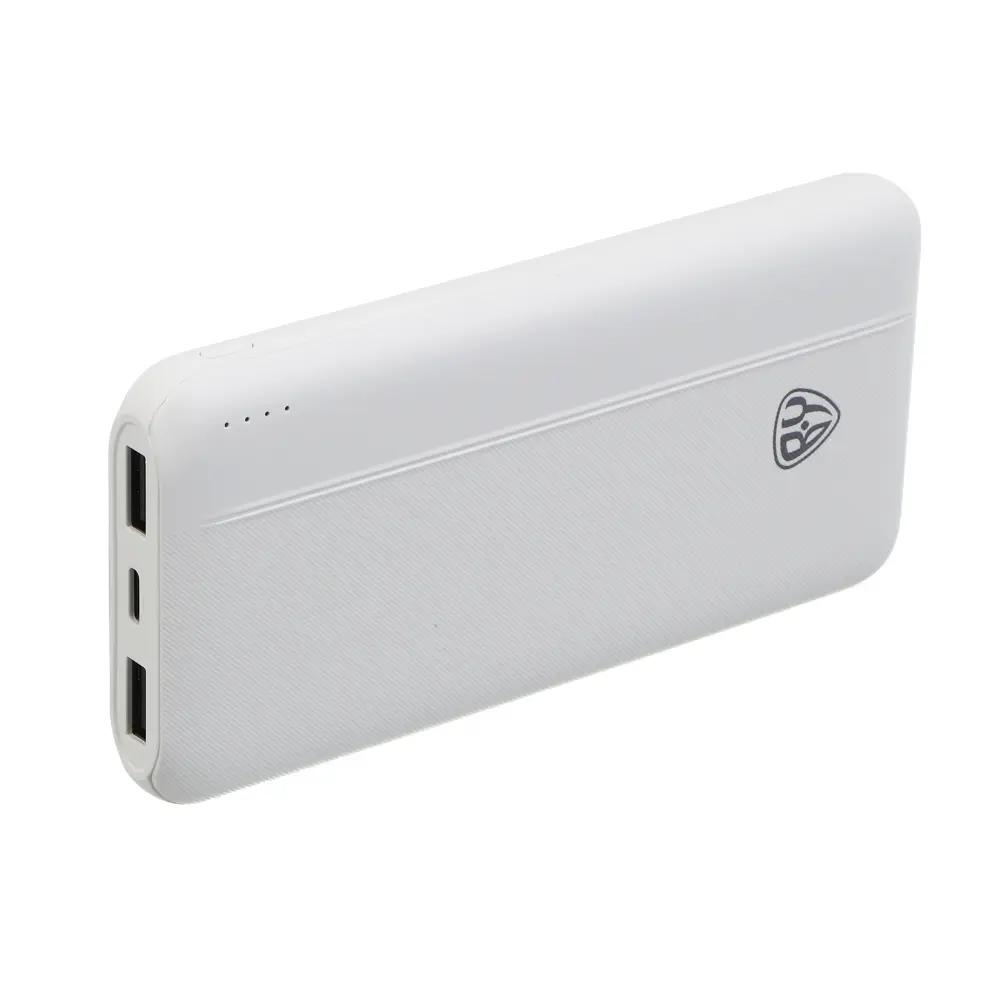 Аккумулятор мобильный BY 10000мАч, 2xUSB-A, 1xUSB-C, 1xMicro-USB, ребристый, 10W, белый - #8