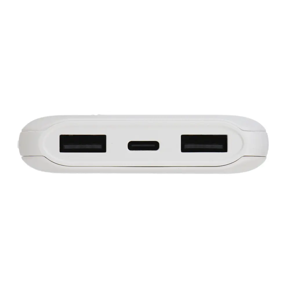 Аккумулятор мобильный BY 10000мАч, 2xUSB-A, 1xUSB-C, 1xMicro-USB, ребристый, 10W, белый - #9