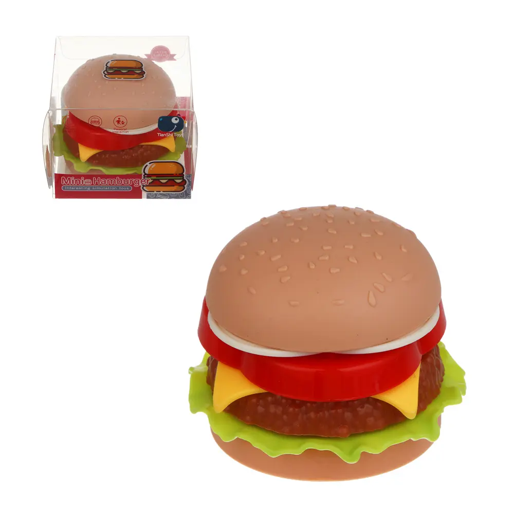 ИГРОЛЕНД Набор продуктов "Гамбургер мини", составной, ABS, 6х6х4,7 см - #1