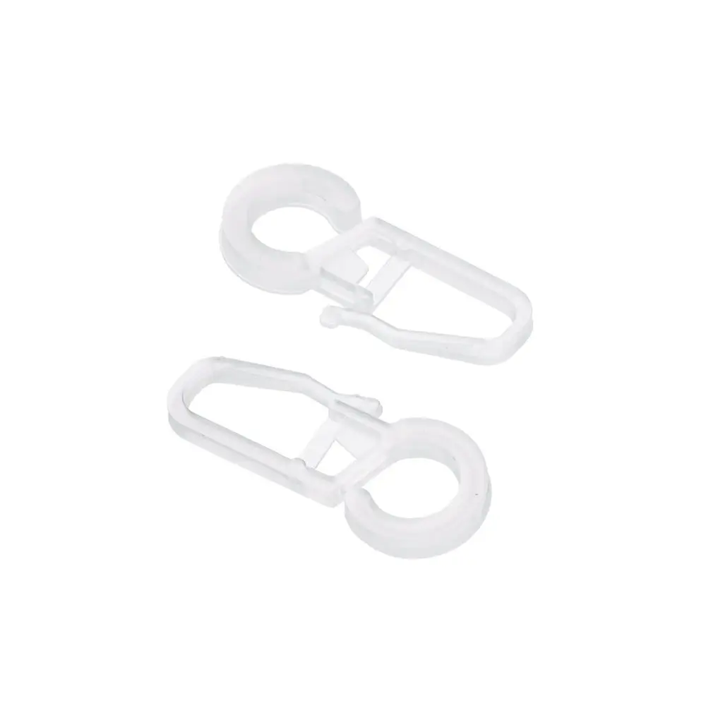 Крючки на кольца для штор с замком, 100шт зип пакет, 3.5x1.4x0.9см/шт, пластик - #4