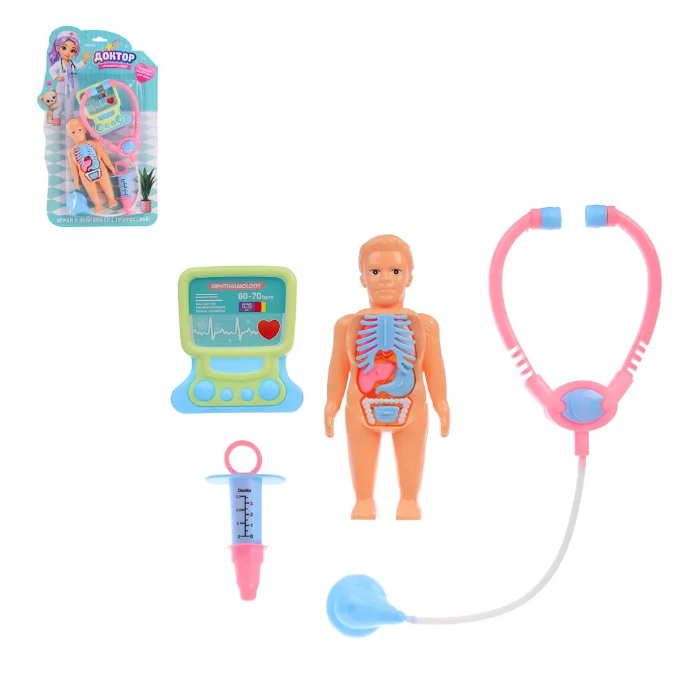 Игровой набор доктора с куклой-манекеном, PP, ABS, 20,4х3,5х37,6 см, тм ИГРОЛЕНД, 3+ - #1