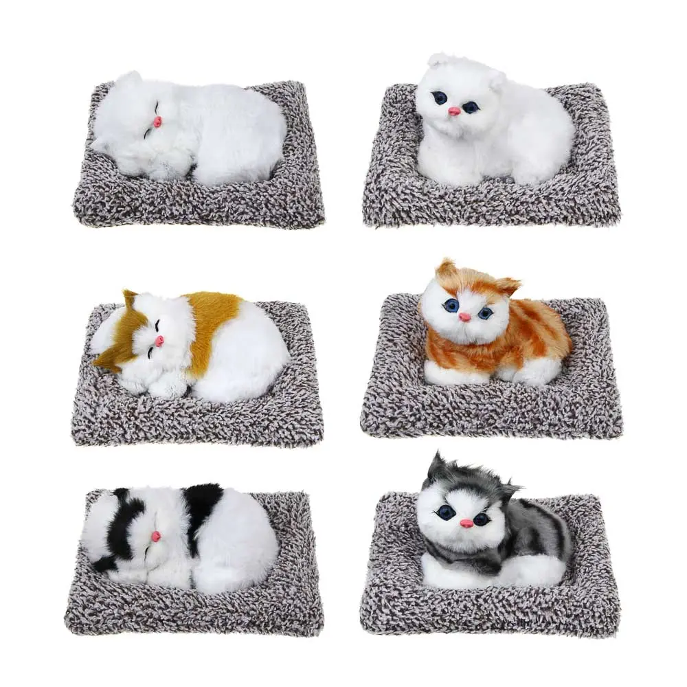 Игрушка мягкая "Котёнок", иск. мех, полиэстер, 7х16см, тм ИГРОЛЕНД, 3+ - #1