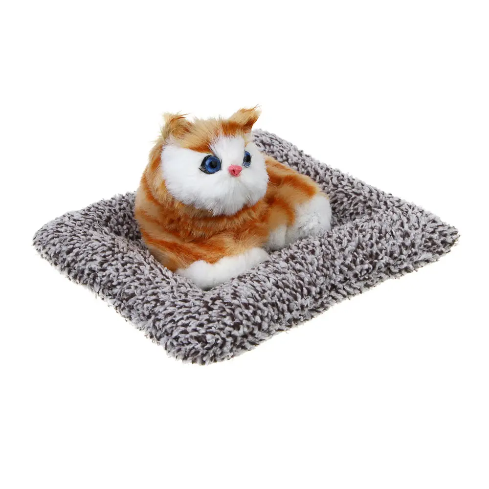 Игрушка мягкая "Котёнок", иск. мех, полиэстер, 7х16см, тм ИГРОЛЕНД, 3+ - #3